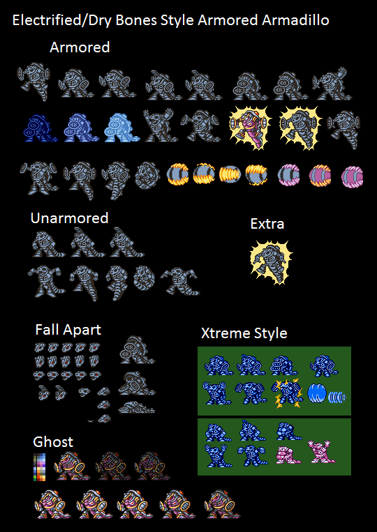 Mega Man X Customs - Armored Armadillo (Electrified, Expanded)