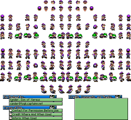 Mario Customs - Waluigi (Super Mario World-Style)