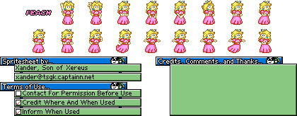 super mario world sprites peach