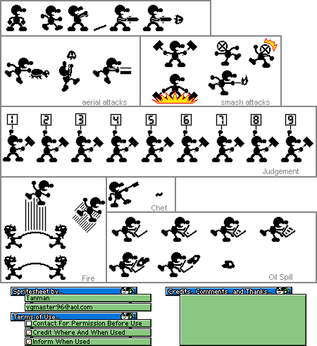 Super Smash Bros. Customs - Mr. Game & Watch