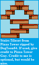 Pizza Tower - Stairs Tileset