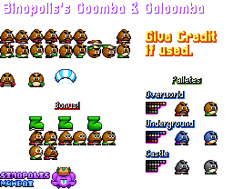 Mario Customs - Goomba & Galoomba