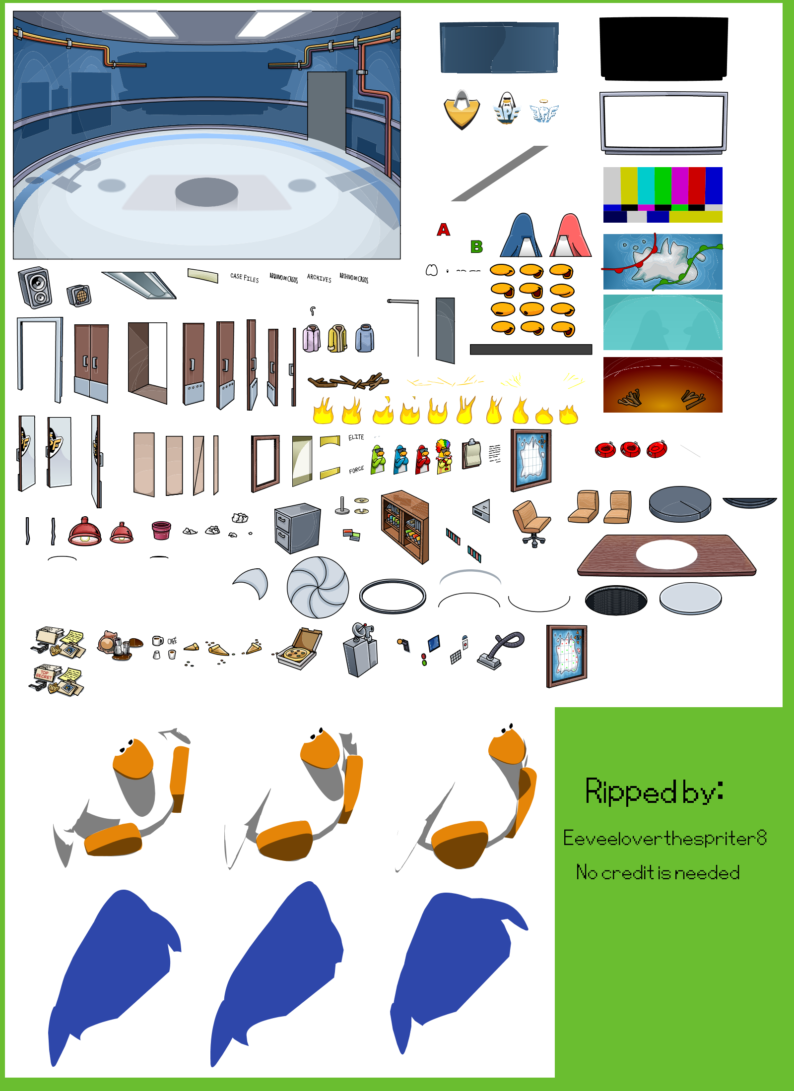 The Spriters Resource - Full Sheet View - Club Penguin - EPF Command Room  (2008-2010)