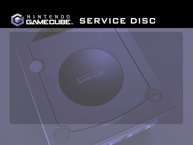 GameCube Service Disc 1.0 - Menu Background