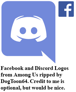 Among Us - Facebook and Discord Logos