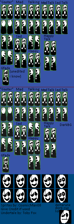 Undertale Customs - W. D. Gaster / Mystery Man (Expanded)