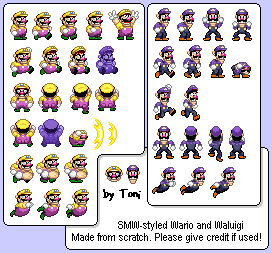 Mario Customs - Wario & Waluigi (Super Mario World-Style)