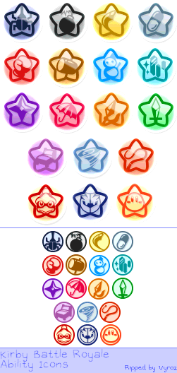 Kirby Battle Royale - Copy Ability Icons