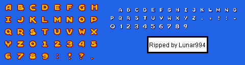 Bubsy in Claws Encounters of the Furred Kind - Font
