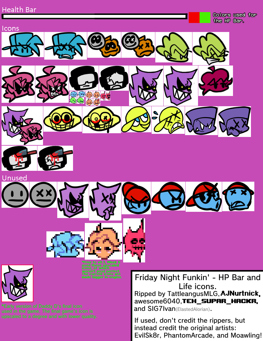 Health Bar and Icons