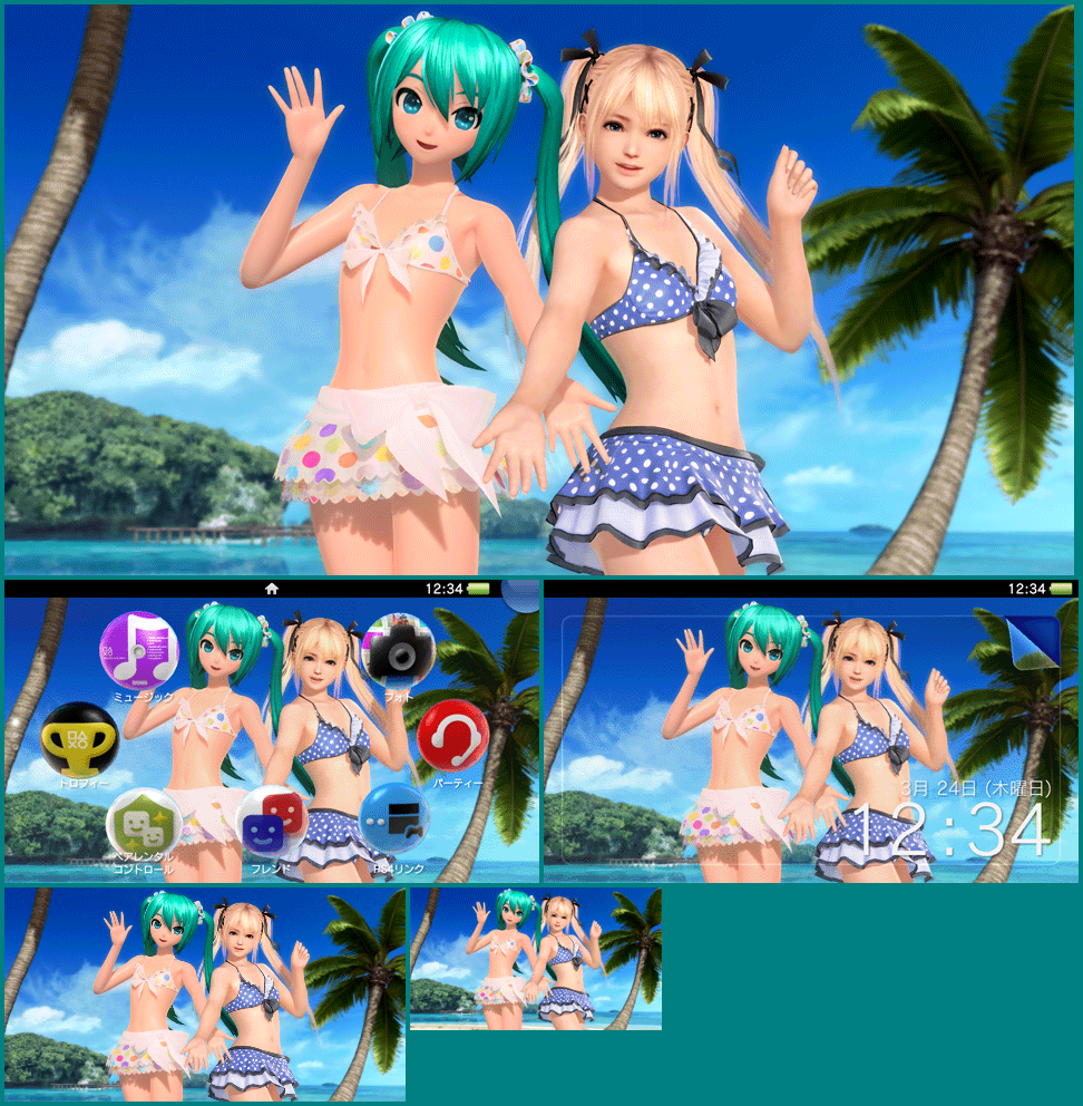 PlayStation Vita Themes - Project Diva X × Dead or Alive Xtreme 3