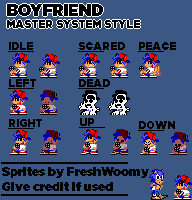 Friday Night Funkin' Customs - Boyfriend (Master System-Style)