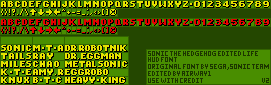 Sonic the Hedgehog Life Hud Font