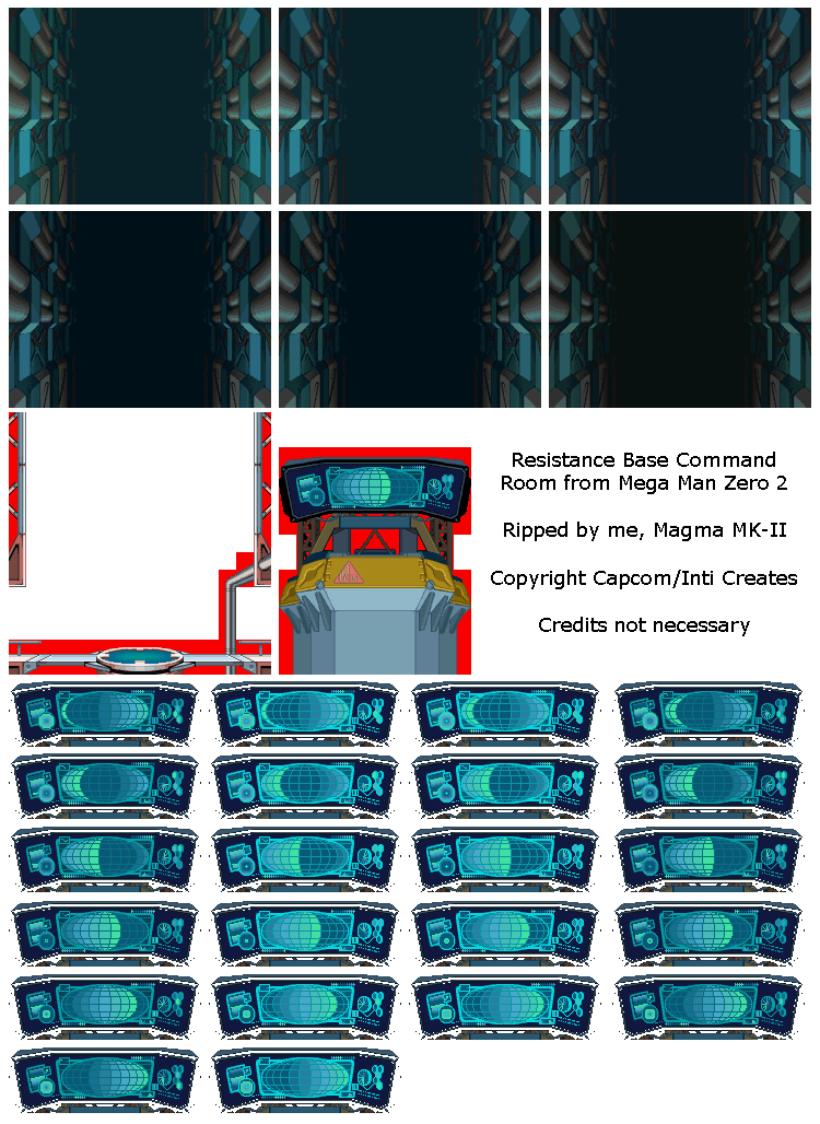 Mega Man Zero 2 - Resistance Base Command Room