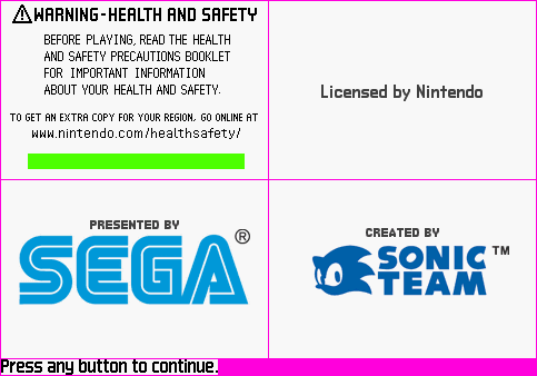 Health & Warning Screen + Presentation