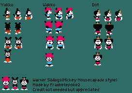 Yakko, Wakko, and Dot (Mickey Mousecapade-Style)