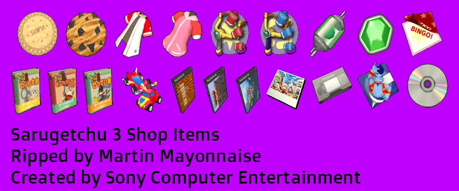 Ape Escape 3 - Shop Items