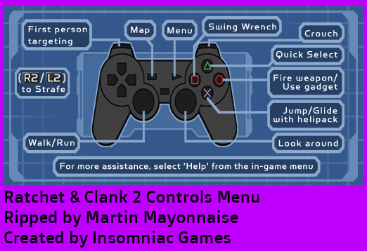 Ratchet & Clank 2: Going Commando - Controller Menu