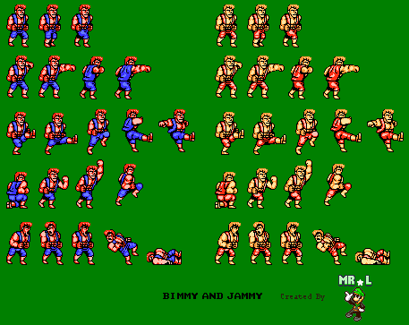 Double Dragon Customs - Bimmy and Jammy (NES-Style)