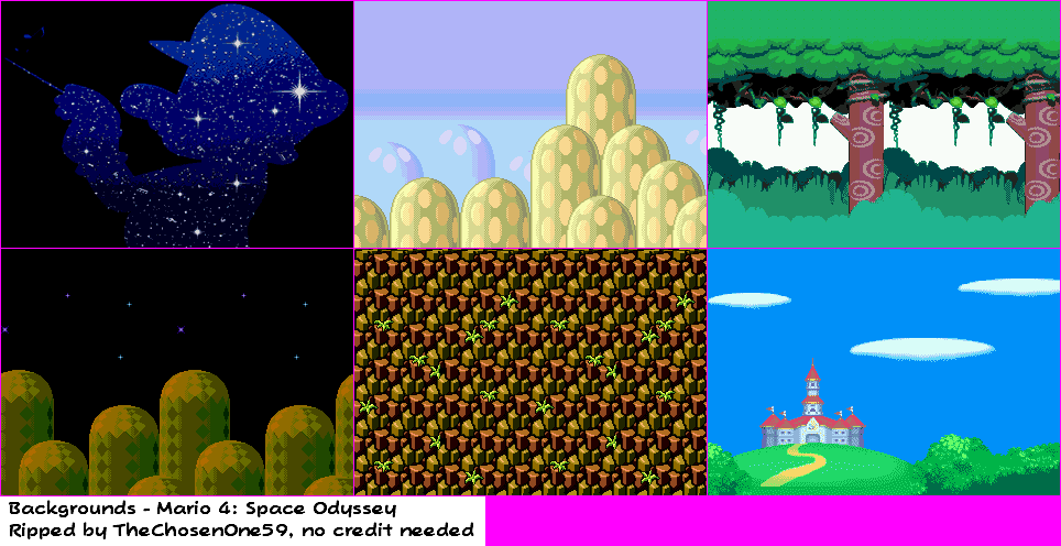 Mario 4: Space Odyssey (Bootleg) - Backgrounds