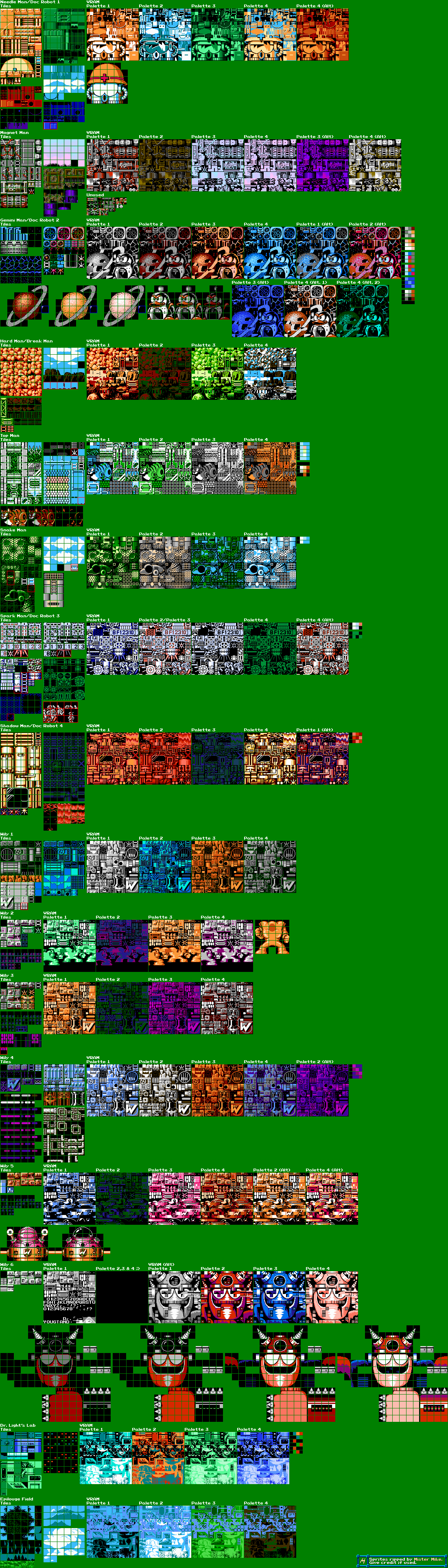 Mega Man 3 - Tilesets