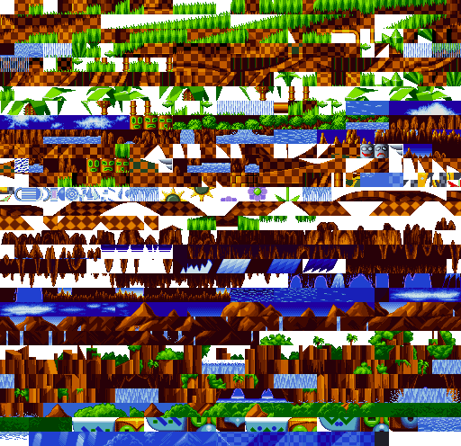 Green Hill Zone Tileset