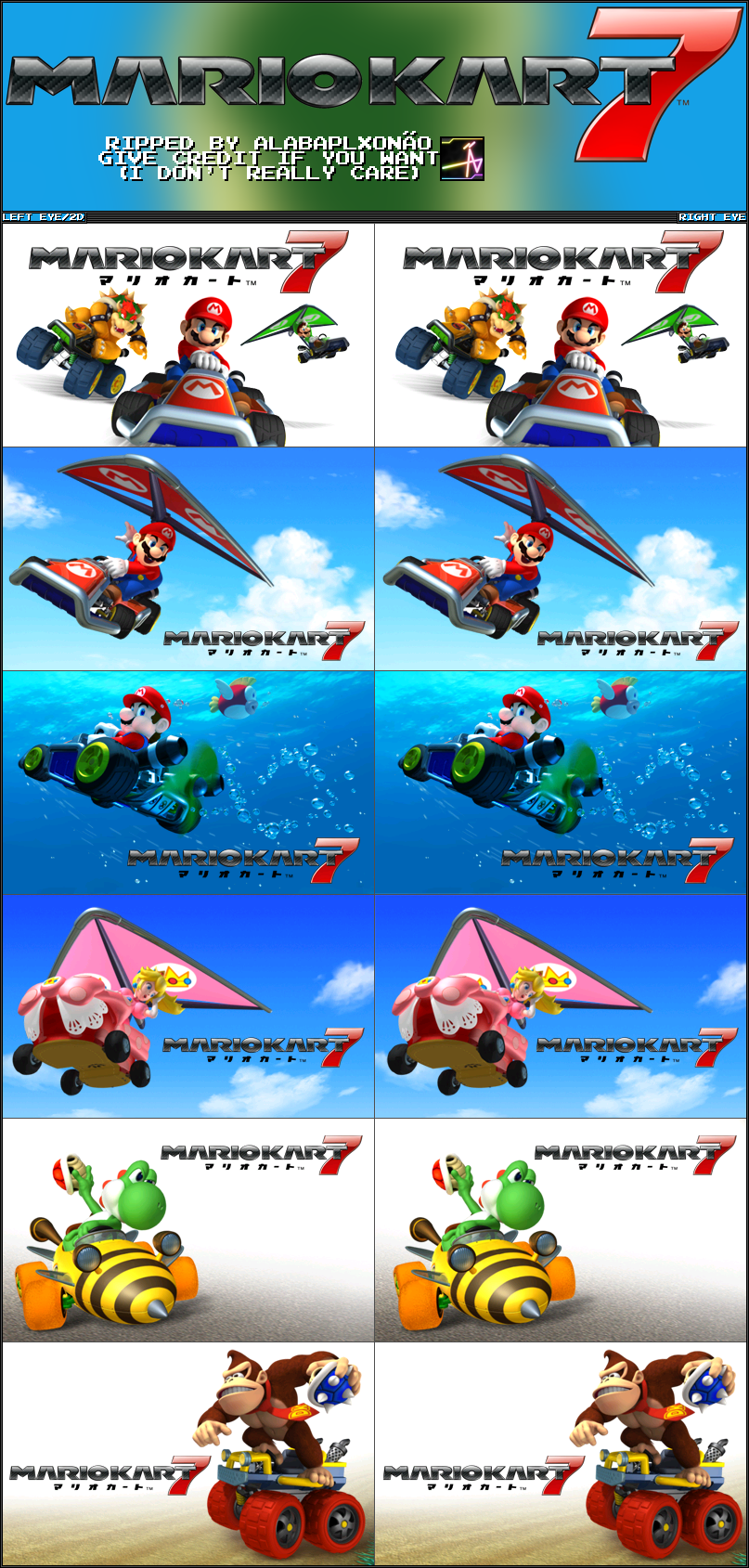 Mario Kart 7 - Title Screens (Japan)