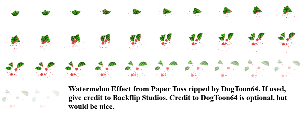 Paper Toss - Watermelon Effects