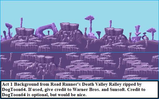 Road Runner's Death Valley Rally / Looney Tunes: Road Runner / Road Runner vs. Wile E. Coyote - Act 1 Background