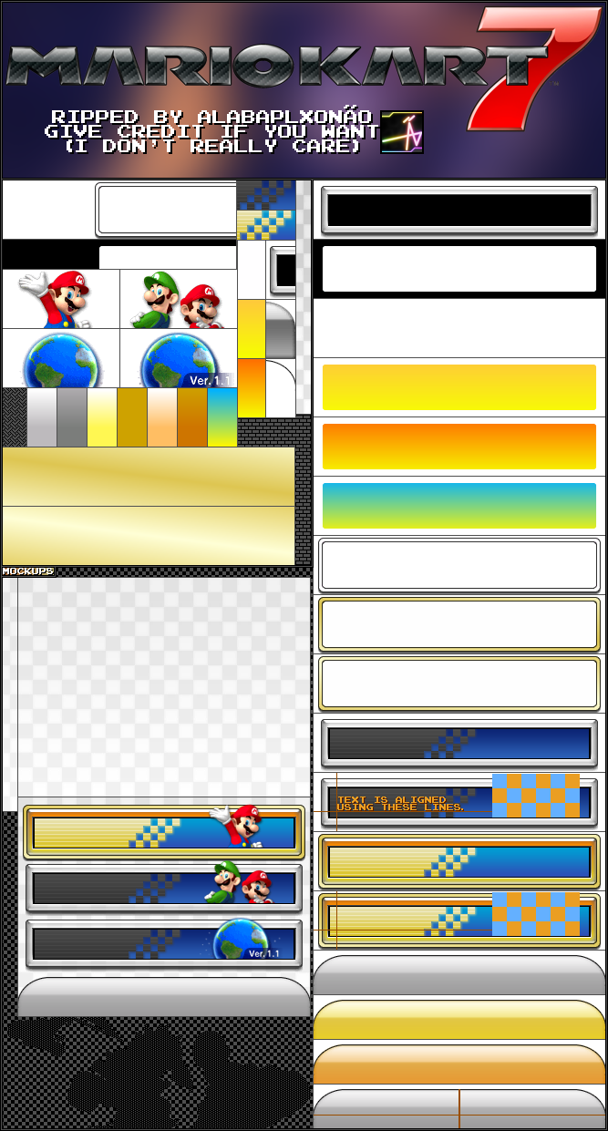 Mario Kart 7 - Title Screen Buttons