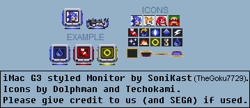 Sonic the Hedgehog Customs - iMac G3 Monitor (Sonic 3-Style)