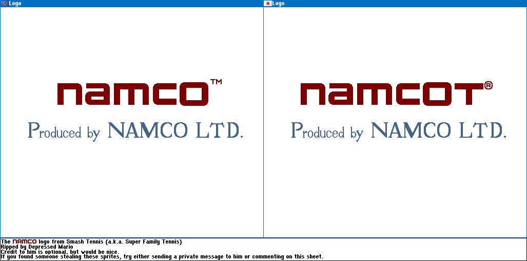 Smash Tennis / Super Family Tennis - Namco Logo