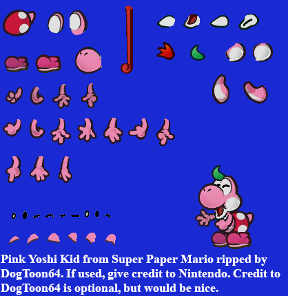 Super Paper Mario - Yoshi Kid (Pink)
