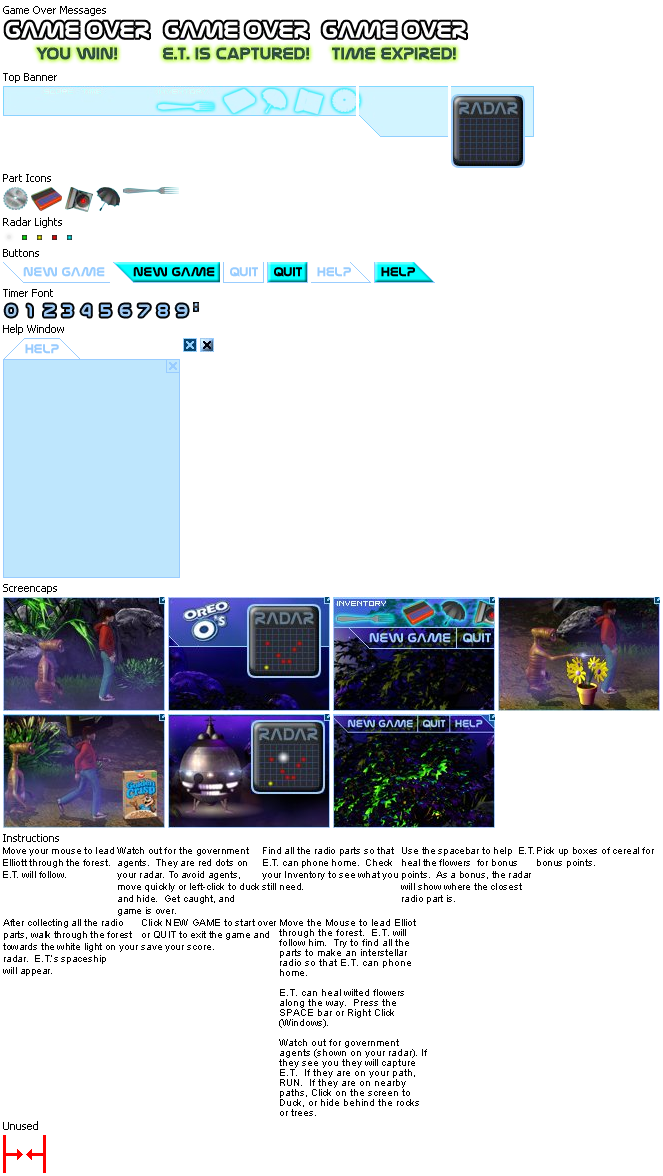 E.T.: The Way Home - Game UI