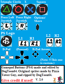 Gamepad Buttons (PS4)