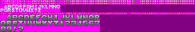 Sonic Classic - Text Fonts