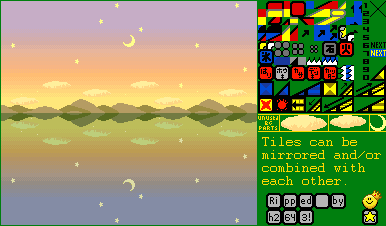 Kirby's Dream Land 3 - Debug Room Tileset & Background