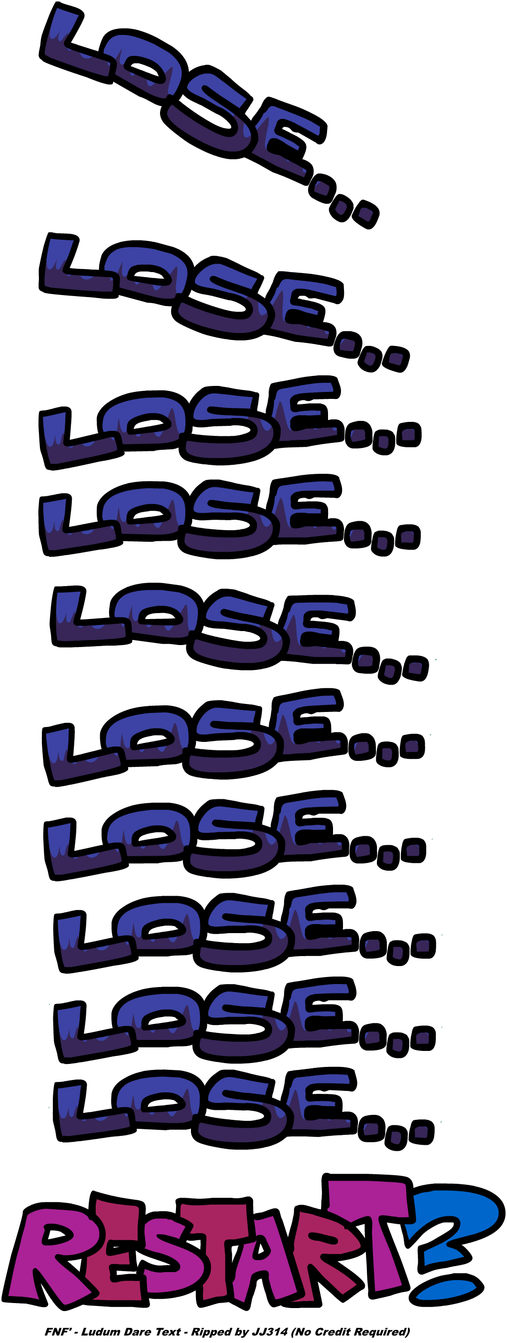 Lose and Restart Text (Ludum Dare Ver.)