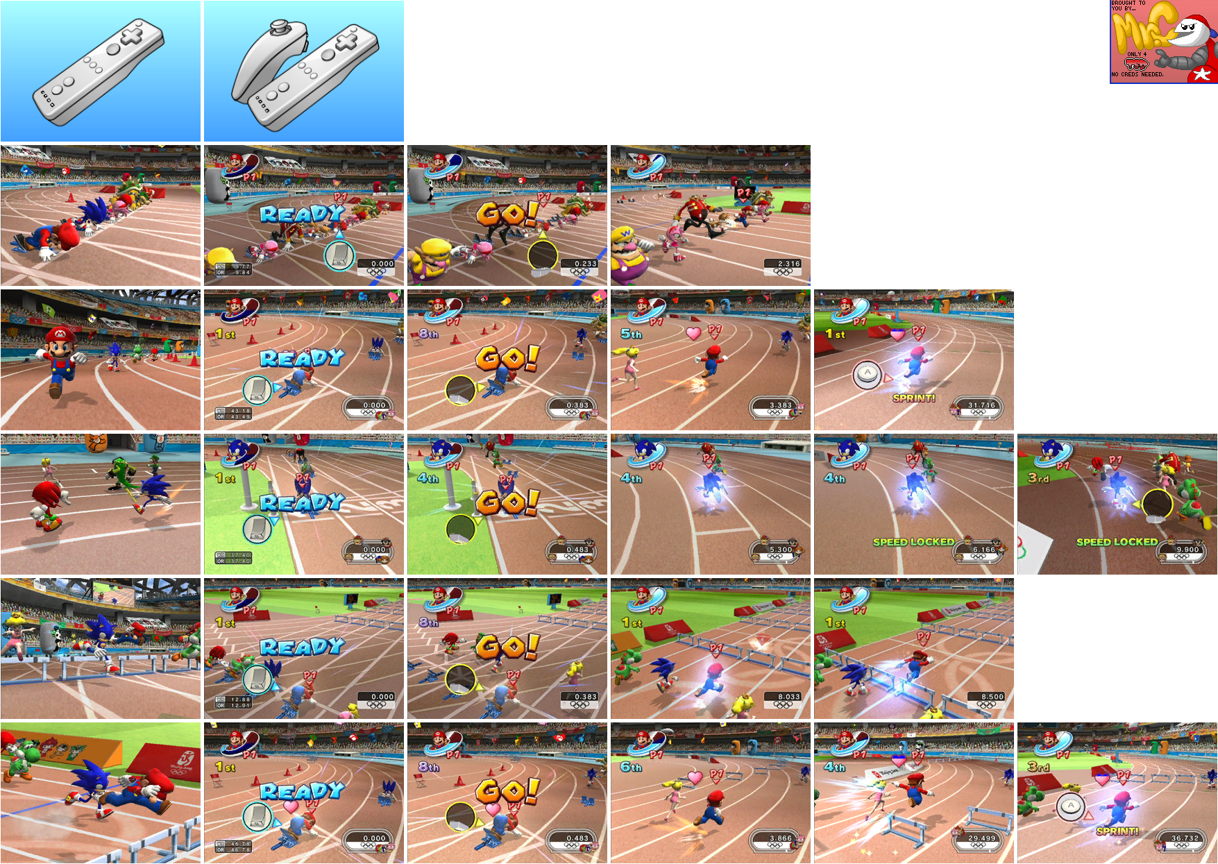 Mario & Sonic at the Olympic Games - Instructions Images (Track)