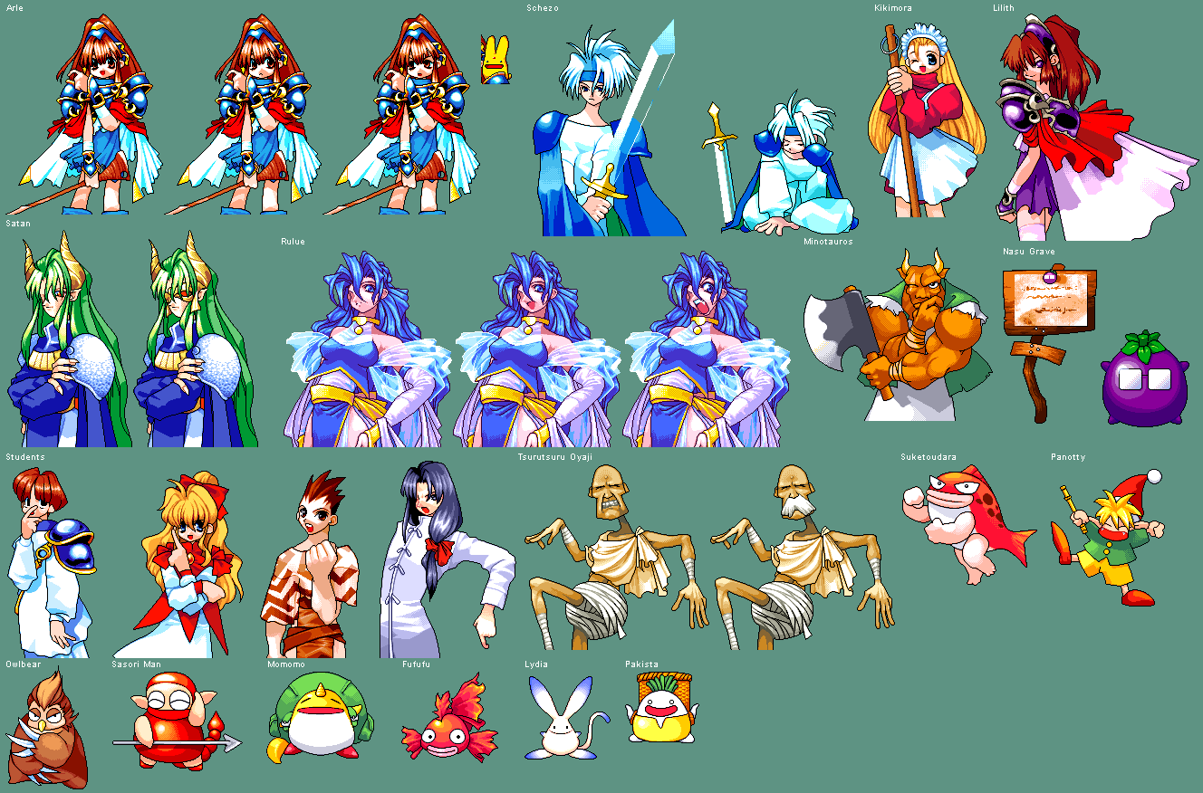 Madou Monogatari: Hachamecha Kimatsushiken - Dialogue Portraits