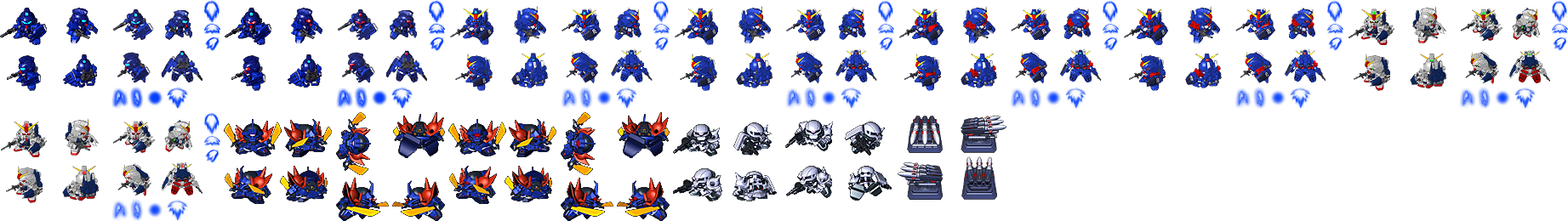 SD Gundam G Generation Spirits - Blue Destiny Units