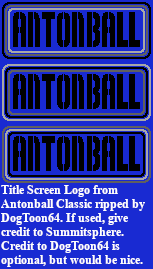 Antonball Classic - Title Screen Logo