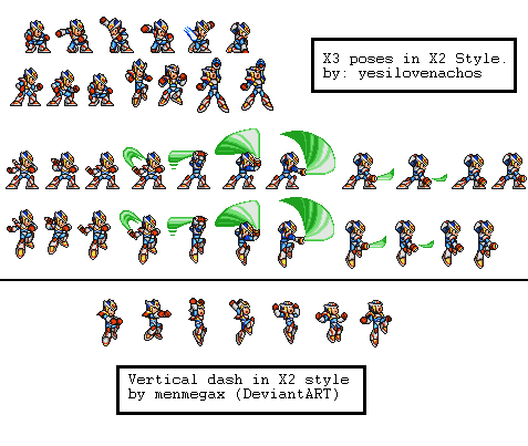 megaman x sprite sheet complete