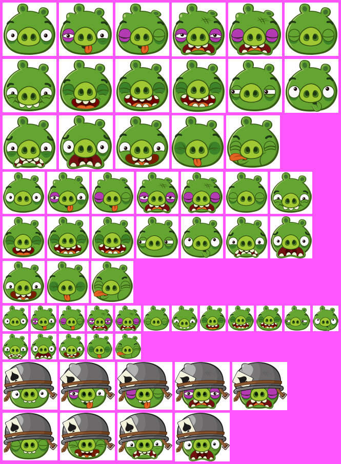 Angry Birds Pigs Sprites