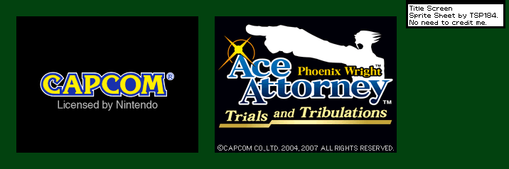 Phoenix Wright: Ace Attorney: Trials and Tribulations - Title Screen