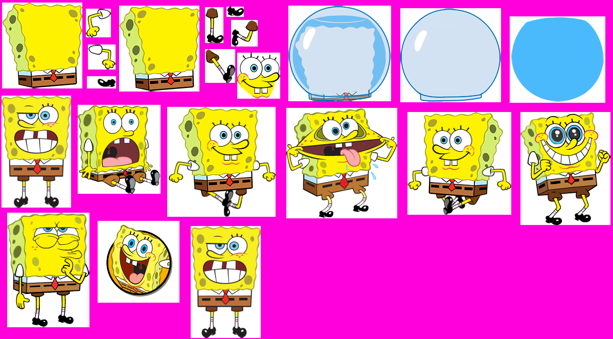 The Spriters Resource - Full Sheet View - SpongeBob Saves The Day