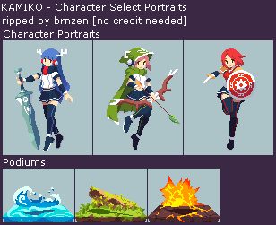 KAMIKO - Playable Character Portraits
