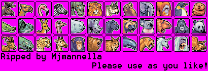 Zoo Tycoon 2 DS - Animal Adoption Icons