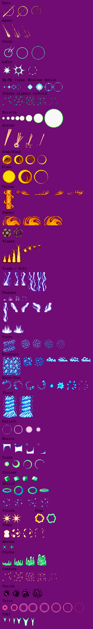 Lufia & the Fortress of Doom - Battle Special Effects