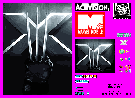 X-Men 3: The Mobile Game - Title Screen & Miscellaneous